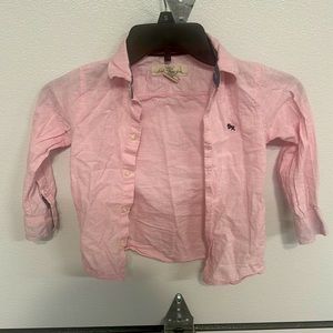 2-3year old toddler boy pink button-down shirt - H&M
